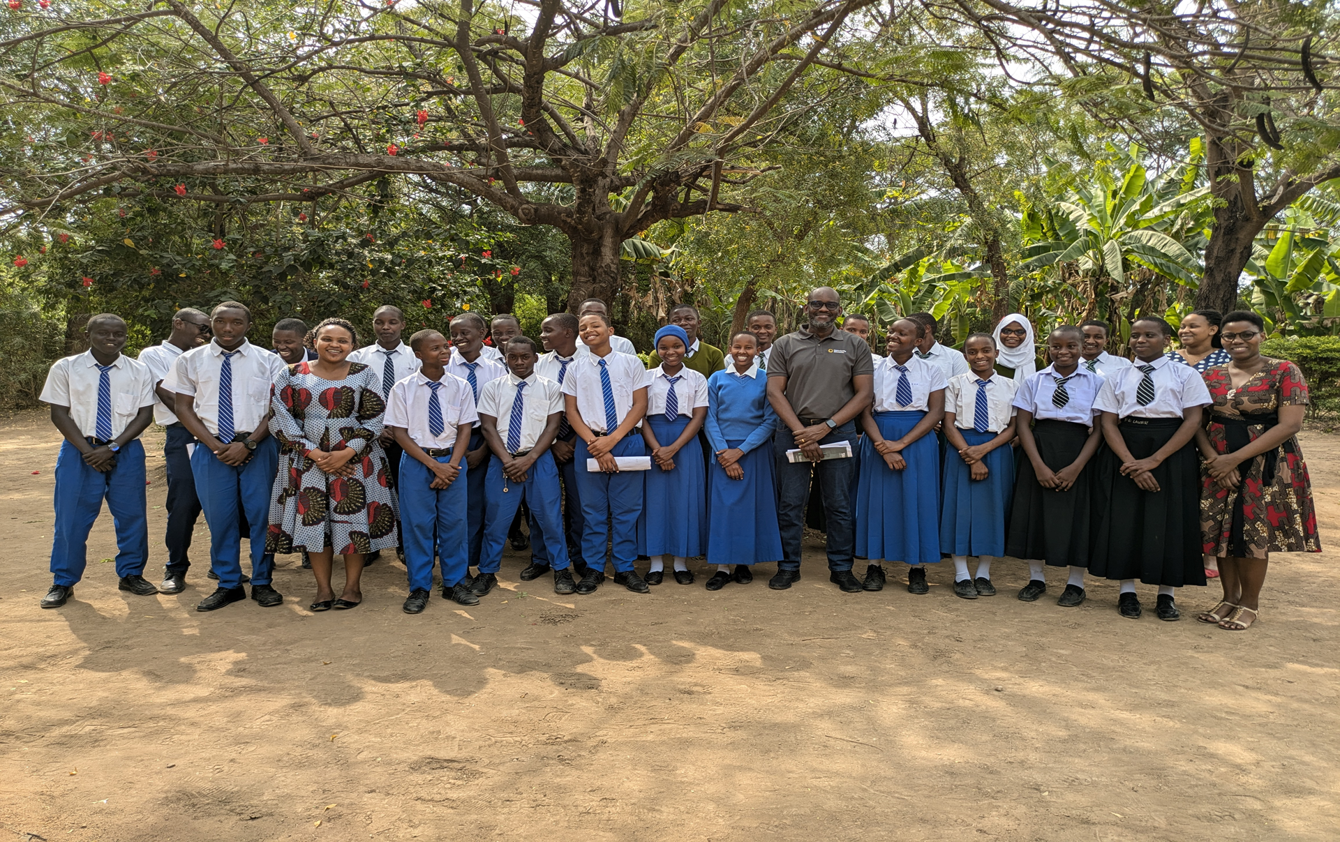 Mtakuja Secondary School design students and mentors